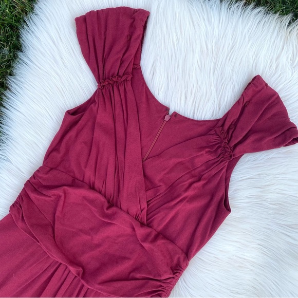 Peruvian Connection red fit flutter mid dress small - Picture 5 of 5